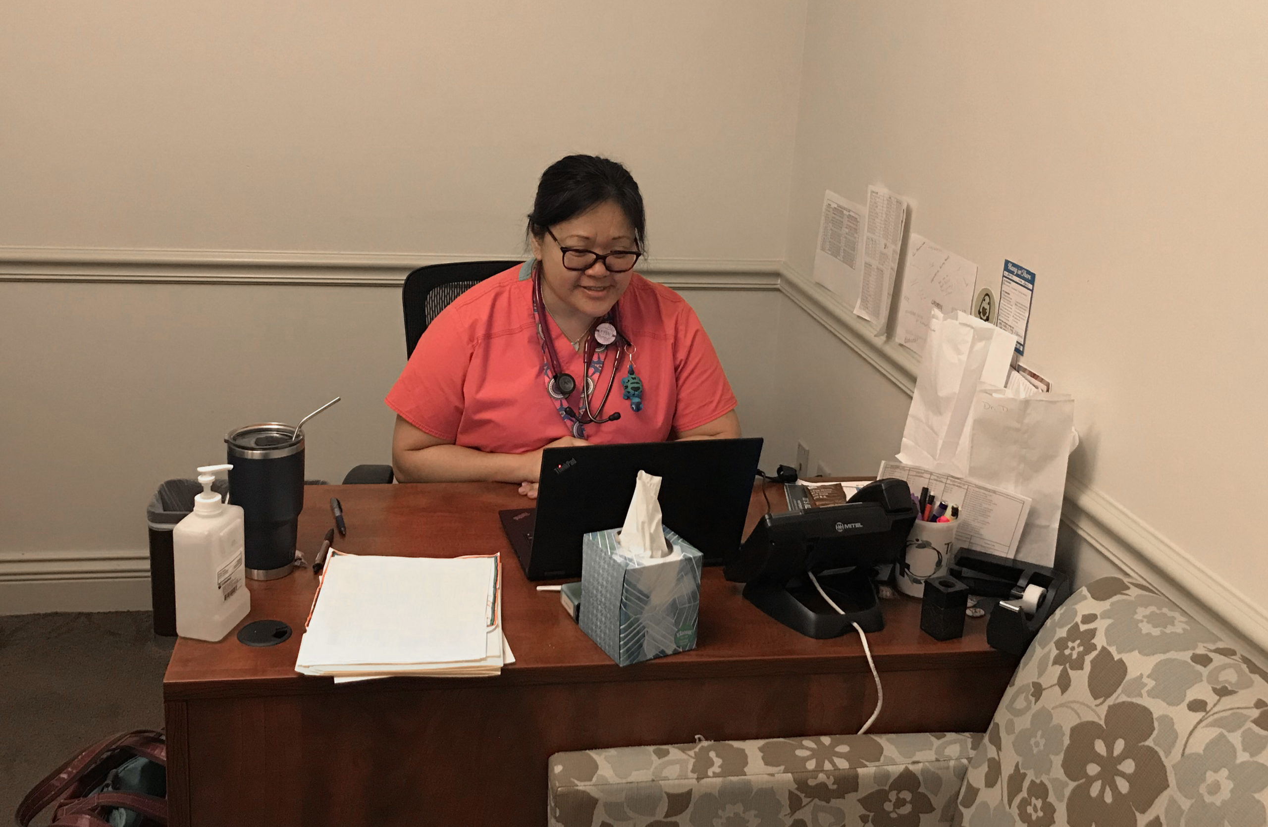 Doctor providing telehealth