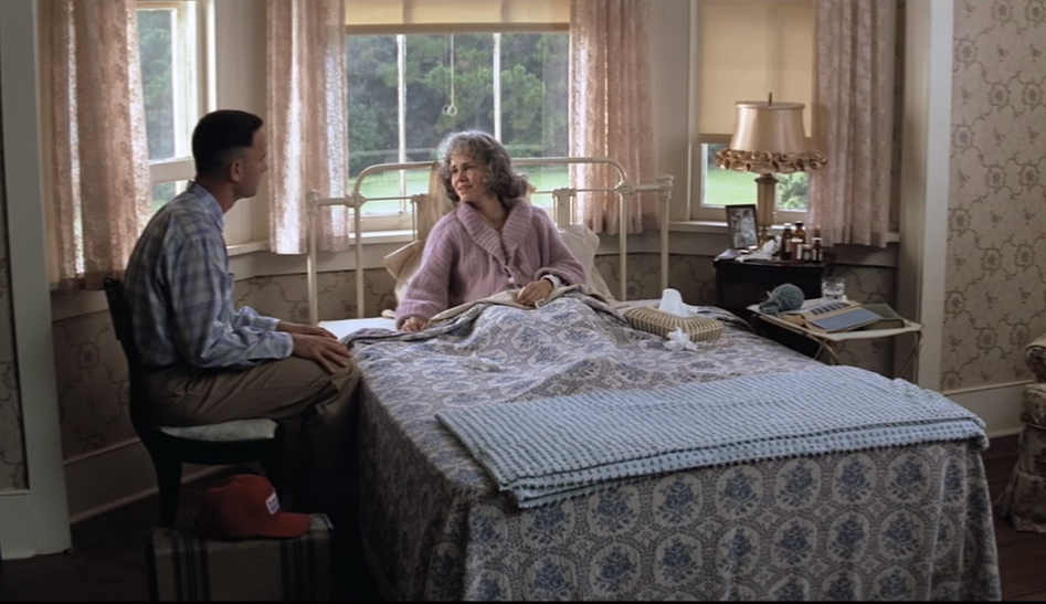 Forrest Gump sitting with dying Momma