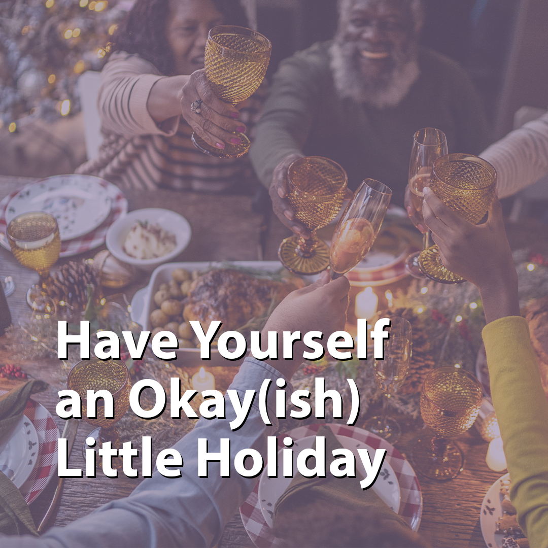 Family toasting at holiday meal